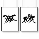 Bedroom Wall Inspiration decor | Set of 2 Minimal Women Wall art Prints