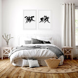 Bedroom Wall Inspiration decor | Set of 2 Minimal Women Wall art Prints