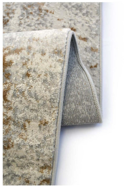 Abstract Vintage Cream/Ochre Rug | D176F
