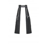 Dark in Love Chain Belt Layered Goth Skirt in Black