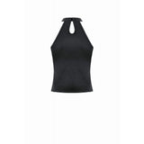 Dark in Love Bondage Mesh Panel Buckle Top