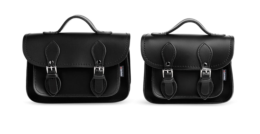 Handmade Leather Micro Satchel - Black