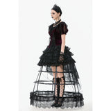 Dark in Love Isolde Velvet & Lace Puff Sleeve Bolero