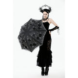 Dark in Love Belladonna Embroidered Folding Parasol
