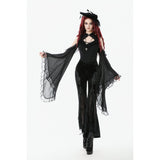 Dark in Love Erzebeth Velvet Lace Flare Trousers