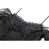 Dark in Love Romantic Gothic Lace Layered High-Low Dress