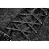 Dark in Love Seraphina Ruched Lace Goth Blouse in Black