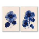 Canvas Floral Print | Set of 2 Botanical Wall art Prints