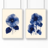 Canvas Floral Print | Set of 2 Botanical Wall art Prints