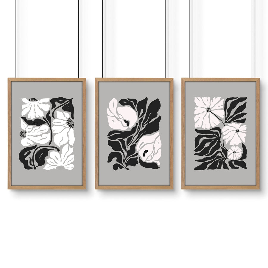Canvas Prints Wall Decor | Set of 3 Botanical Wall art Prints