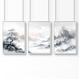 Canvas Wall Prints | Set of 3 Asian Inspired Wall art Prints