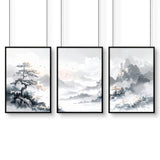Canvas Wall Prints | Set of 3 Asian Inspired Wall art Prints