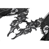 Dark In Love Gothic Deep-V Lace Bell Sleeve Cape