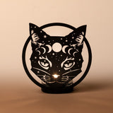Alchemy Gothic Celestial Cat Tealight Holder