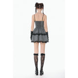 Dark in Love Striped Gothic Mini Dress