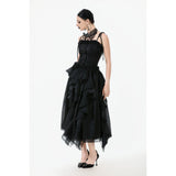 Dark in Love Selene Ruffled Floral Jacquard Corset Top