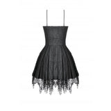 Dark in Love Mortalis Lace-Up Goth Dress in Black