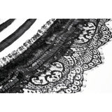 Dark in Love Gothic Hoop Cage Skirt with Lace Trim in Black