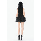 Dark in Love Punk Eyelet Lace Layered Mini Skirt