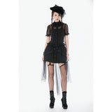 Dark in Love Gothic Tailed Sheer Mesh Petticoat Skirt
