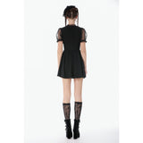 Dark in Love Dark Lace-Framed Silhouette Dress