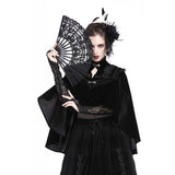 Dark in Love Gothic Elegance Black Lace Fan – Victorian-Inspired Accessory