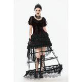 Dark in Love Isolde Velvet & Lace Puff Sleeve Bolero