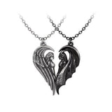 Couple Necklace Angel Demon Magnetic Gothic Set