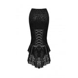 Dark In Love Zira Velvet Fishtail Skirt