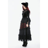 Dark in Love Gothic Velvet Lace High-Neck Top