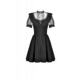Dark in Love Dark Lace-Framed Silhouette Dress