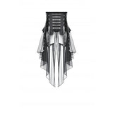 Dark in Love Draven Layered Mesh & Faux Leather Waist Cincher Skirt