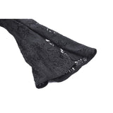 Dark in Love Luca Black Hollow Lace Gemstone Button Adjustable Waist Dress