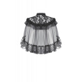 Dark in Love Morwenna Gothic Lace Ruffle Capelet
