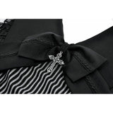 Dark in Love Vintage Striped Ruffle Tier Dress