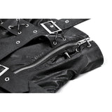 Dark in Love Vespera One-Shoulder Spiked Faux Leather Corset Top
