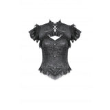 Dark in Love Seraphine Lace Shoulder Goth Top