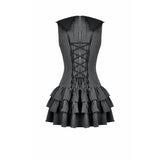 Dark in Love Vintage Striped Ruffle Tier Dress