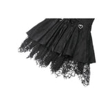 Dark in Love Mortalis Lace-Up Goth Dress in Black