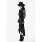 Dark in Love Gothic Elegant Velvet Mermaid Skirt