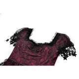 Dark in Love Red Black Lace Princess Dress