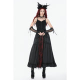 Dark in Love Black Lace Court Lace-Up Camisole