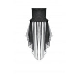 Dark in Love Draven Layered Mesh & Faux Leather Waist Cincher Skirt