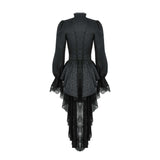 Dark in Love Felicity Gothic Lacey Zip Up Tailcoat Shirt
