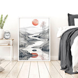Framed Gallery Wall | Set of 3 Asian Inspired Wall art Prints