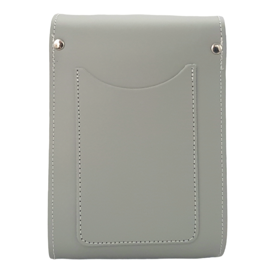 Handmade Leather Festival Phone Bag - Ghost Grey