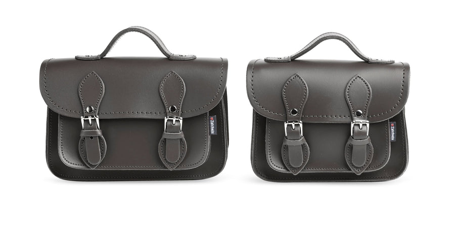 Handmade Leather Micro Satchel - Graphite