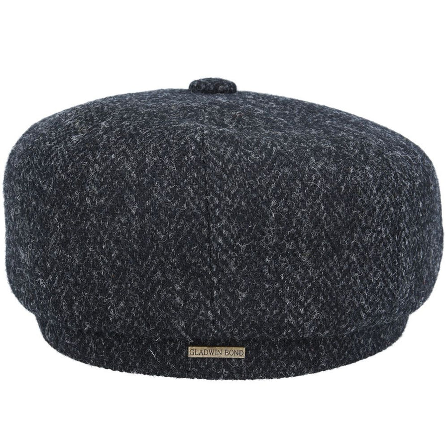 Harris Tweed Herringbone Newsboy Cap – Navy