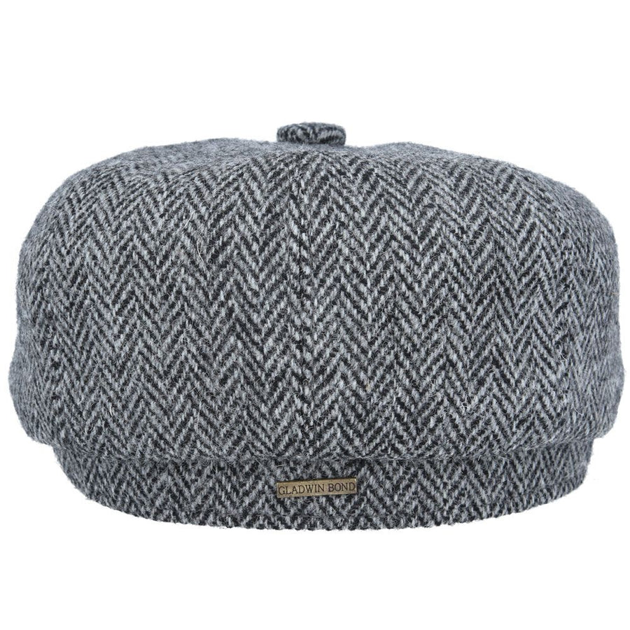 Harris Tweed Herringbone Newsboy Cap – Navy