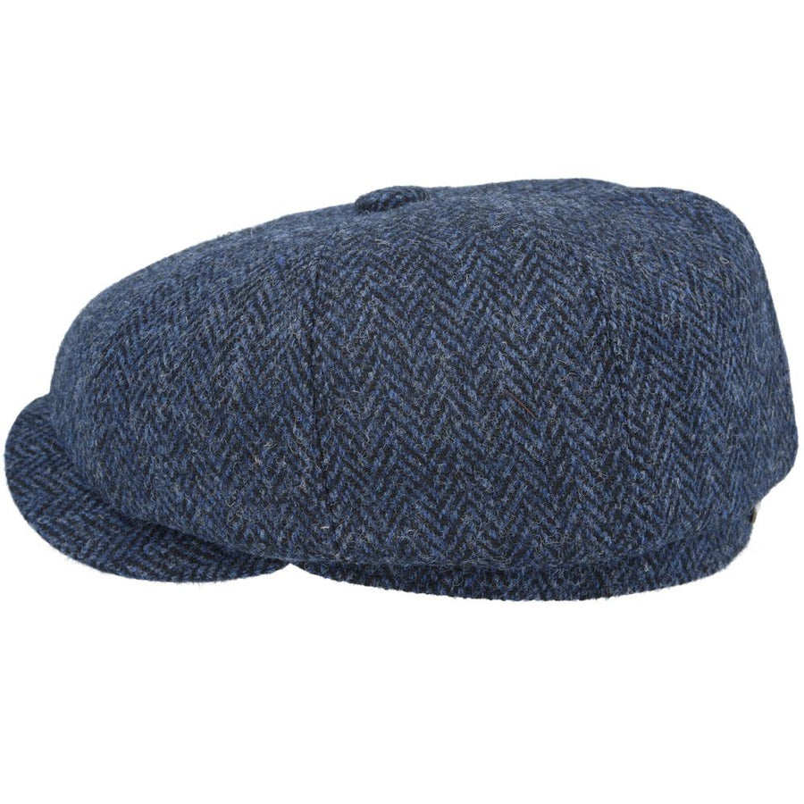 Harris Tweed Herringbone Newsboy Cap – Grey